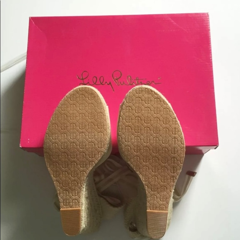 NWT Lilly Pulitzer Alyssa Gold Metallic Sandal 9.5 - Picture 11 of 11